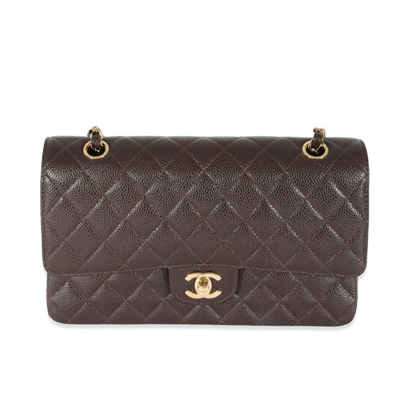 Chanel Vintage Brown Caviar Medium Classic Flap - Picture 1 of 8